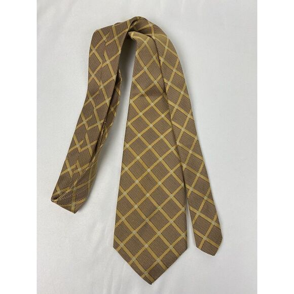 Robert Talbott Best of Class Mens Gold Silk Tie - Picture 3 of 5